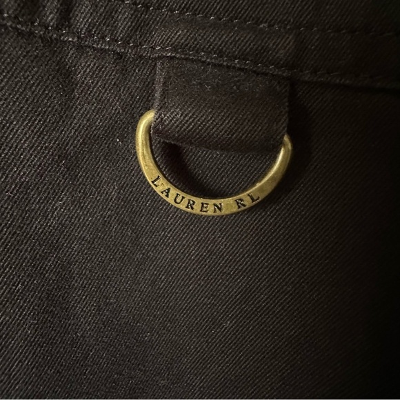 Ralph Lauren Safari Outfitters Black Snap Button Up Shirt Women's 2X Vintage - Picture 9 of 15